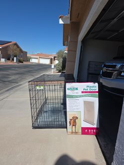 XL Dog Crate And Pet Door