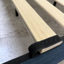 ZINUS Omkaram Upholstered Platform Bed Frame, Mattress Foundation, Wood Slat Support, No Box Spring Needed, Easy Assembly, Full, Navy