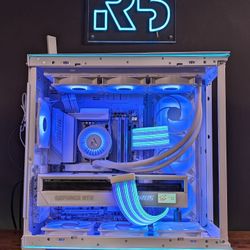 Ultimate Custom White Gaming & Creator PC – RTX 5090 | Ryzen 9 9950X3D | All-White ARGB Showpiece
