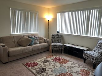 Sofa and 2 side chairs + coffee table