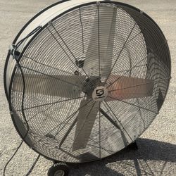 Strongway 44” Industrial Floor Fan on Wheels – Heavy Duty High Velocity