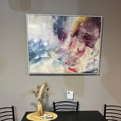 Large Abstract Canvas Art Piece 