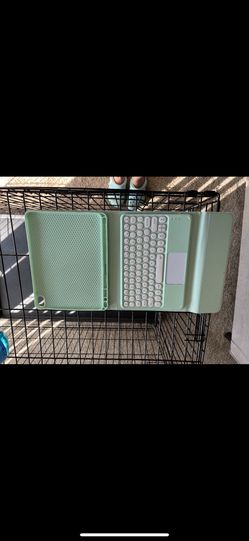 Light Blue/Green iPad Case With Keyboard