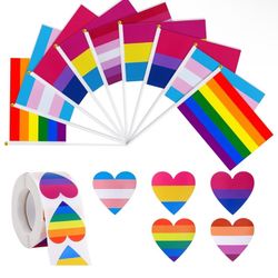 50 Pack Pride Flag and 500Pcs Pride Stickers