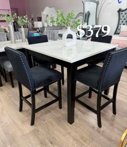 5-pc counter height dining table set