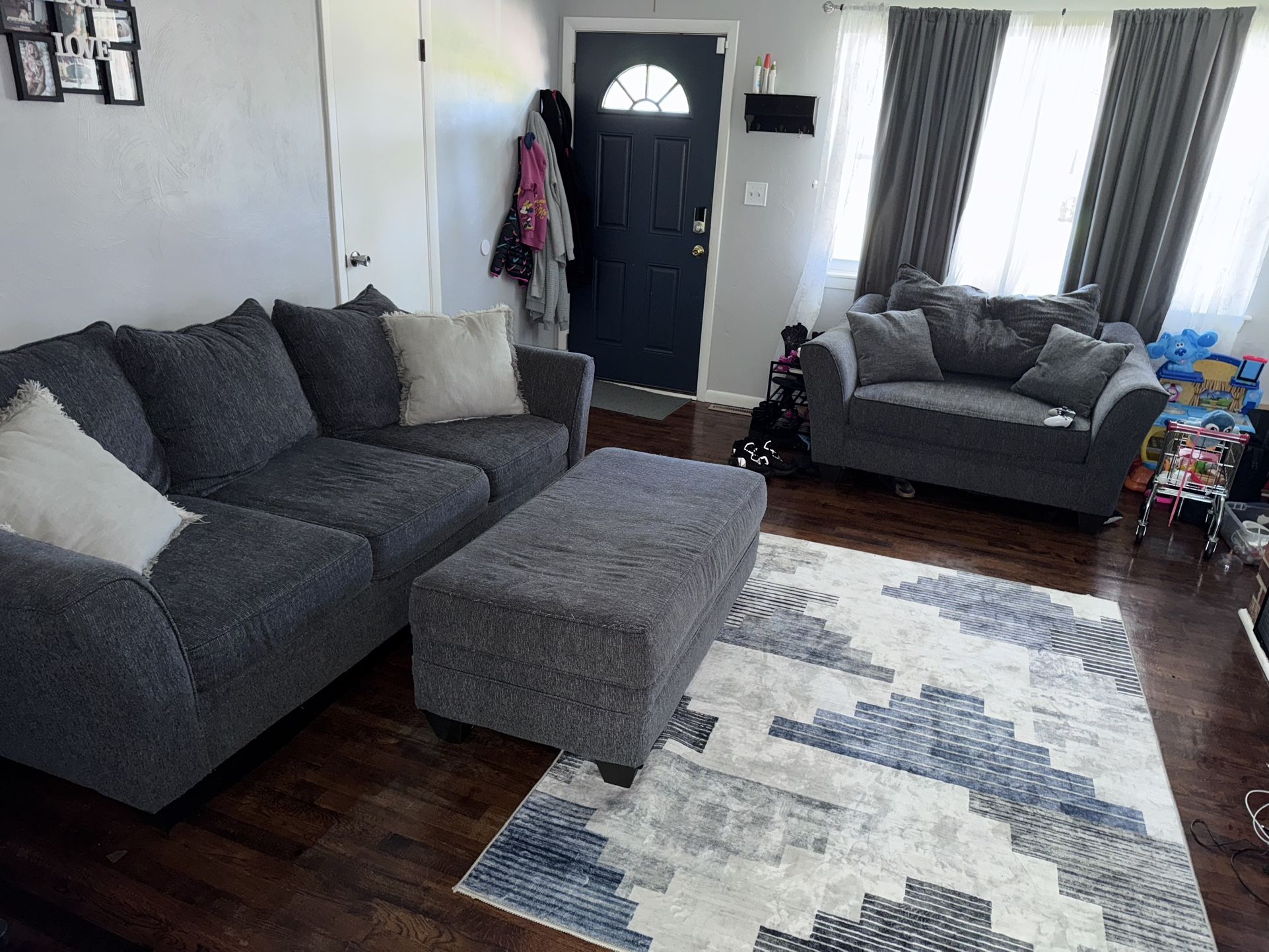 $275-Sofa Ottoman Love Seat- Sofa 93x39” Love Seat 60x39”