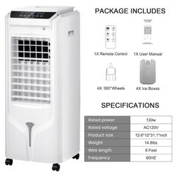 KEGIAN Portable 3-in-1 Evaporative Air Cooler, JDAC75R，$60