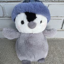 🐧 Aurora Plush Penguin in Winter Hat – 11”