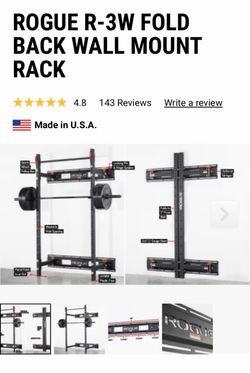 Rogue Fold Back Wall Mount Rack