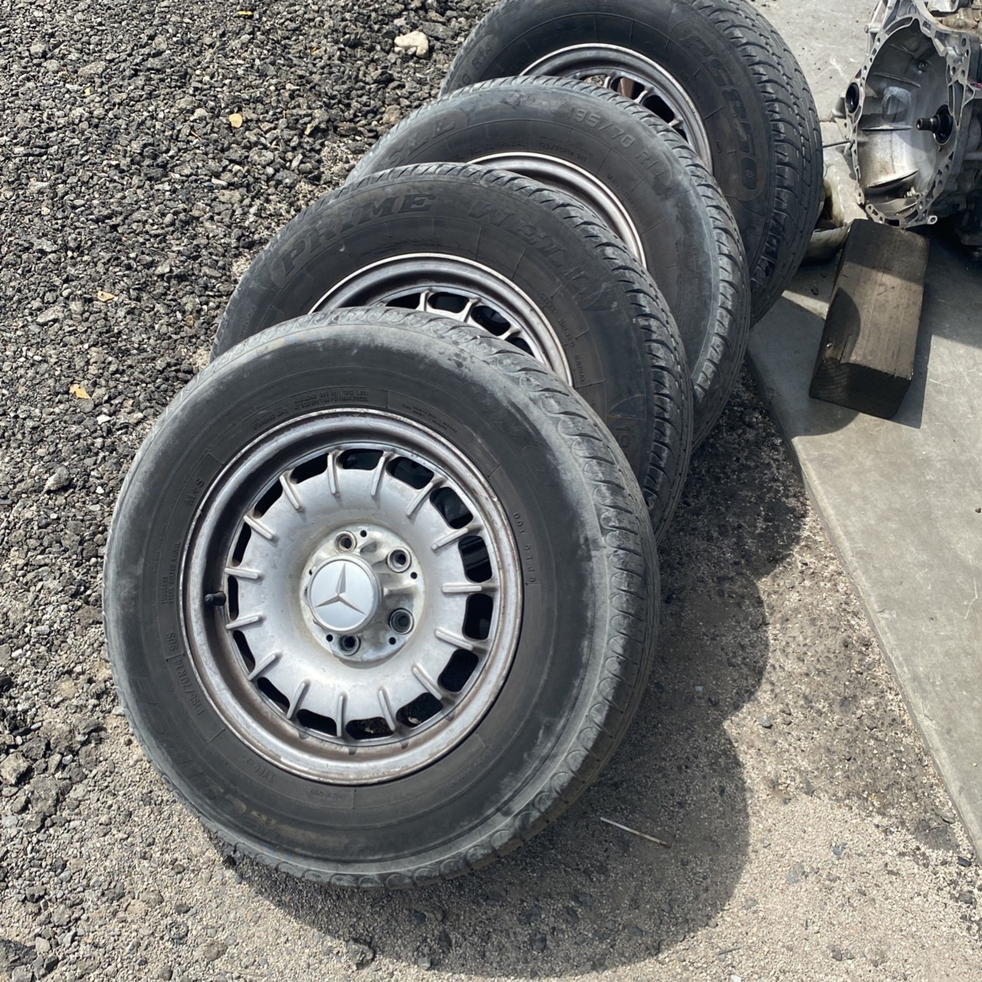 Mercedes W123 Rims With Tires Wheels