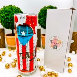 Puerto Rico Flag With Family Collage 20oz Tumbler 