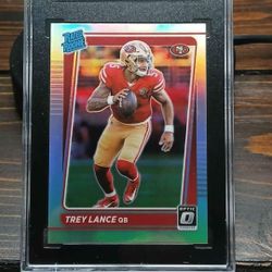 2021 Panini Donruss Optic Trey Lance Prizm Rated Rookie SGC Graded 8.5