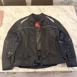 Noru Kuki Mesh Black Padded Motorcycle Jacket XL 