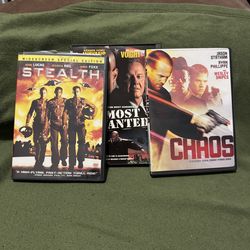 DVD Lot of 3 Used / Most Wanted, Stealth, Chaos