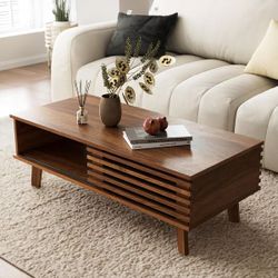 Mid Century Modern Coffee Table with Storage