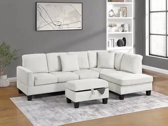 Sectional W Ottoman