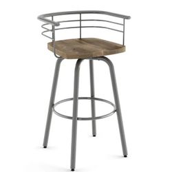 Solid wood (birch) seat and metal backrest (3) Counter Stools 