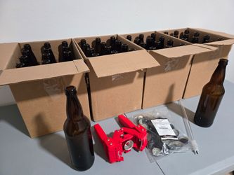 Home Brewing Bottling Kit – 48 Amber Bottles + Capper + Caps