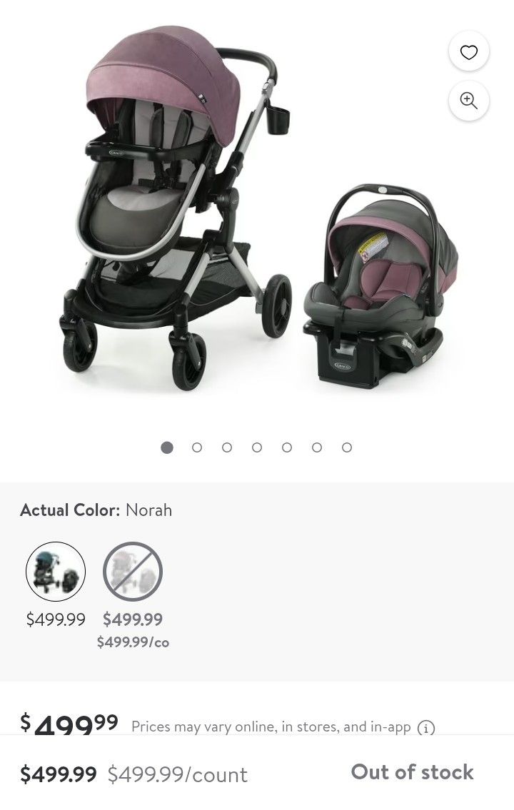 Graco Modes Nest Travel System stroller bassinet and car seat