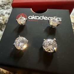 Earring Set  Silver Rhinestone Brand New