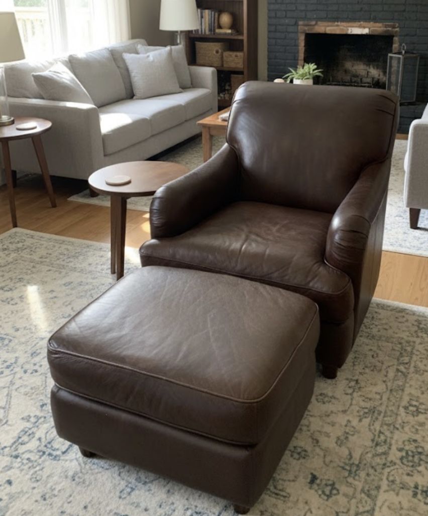 Real Leather Arm Chair