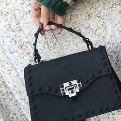 Small Black Jelly Hand Bag