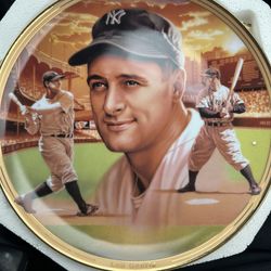 4 Baseball Plates, Lou Gehrig, Mike Schmidt, Cal Ripken Jr, And Yogi Bera 