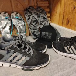 Adidas Shoes, Slippers And Hat