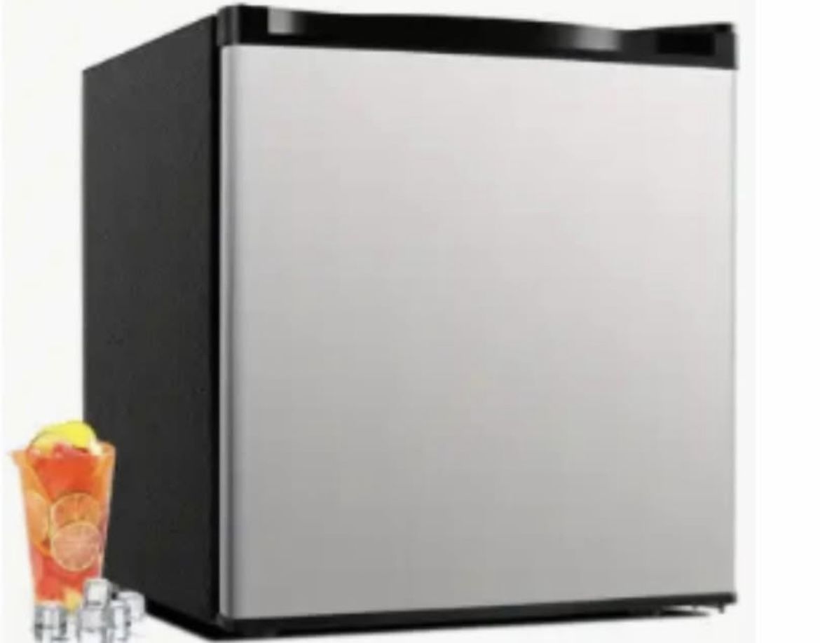 Silver Mini Fridge Compact