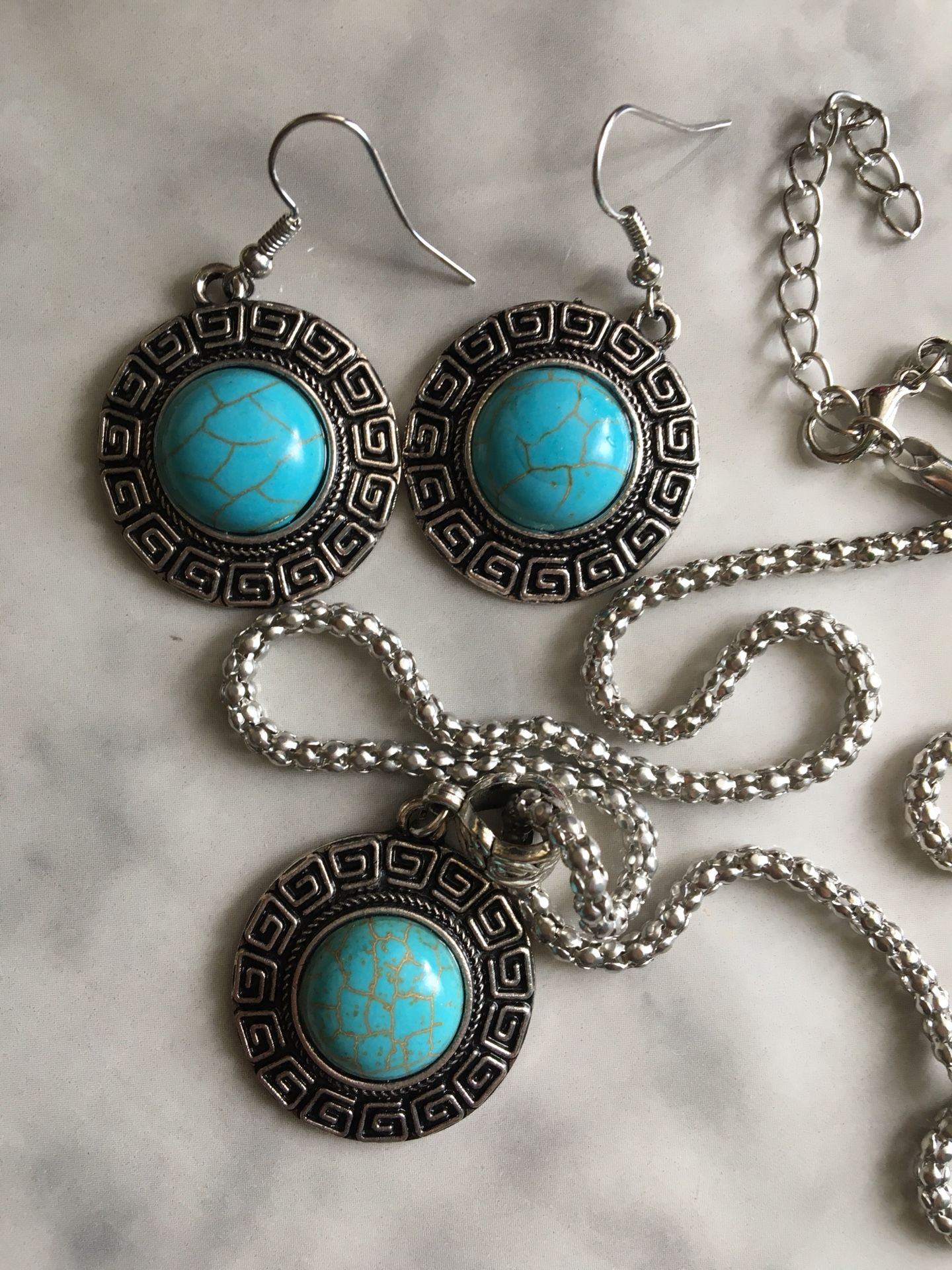 Teal Blue Jewelry Set