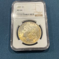 1889 Morgan Silver Dollar NGC MS64 - Brilliant Uncirculated Certified Coin