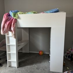 Full Bunk Bed Over Desk And Dresser