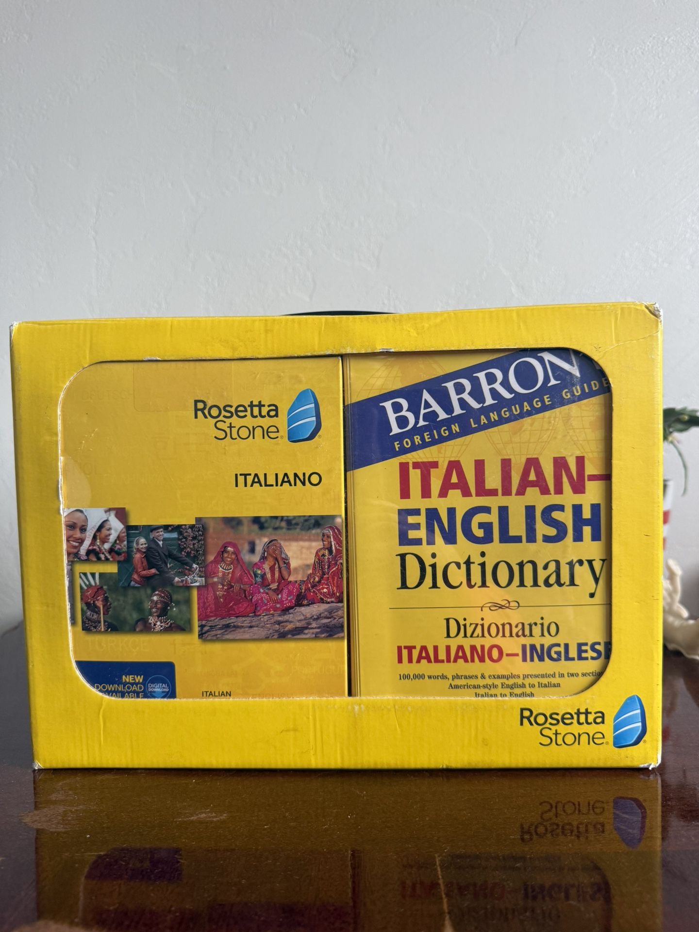Rosetta Stone Italian Levels 1-5 + Barron's Dictionary & Grammar - Open Box, Software Sealed