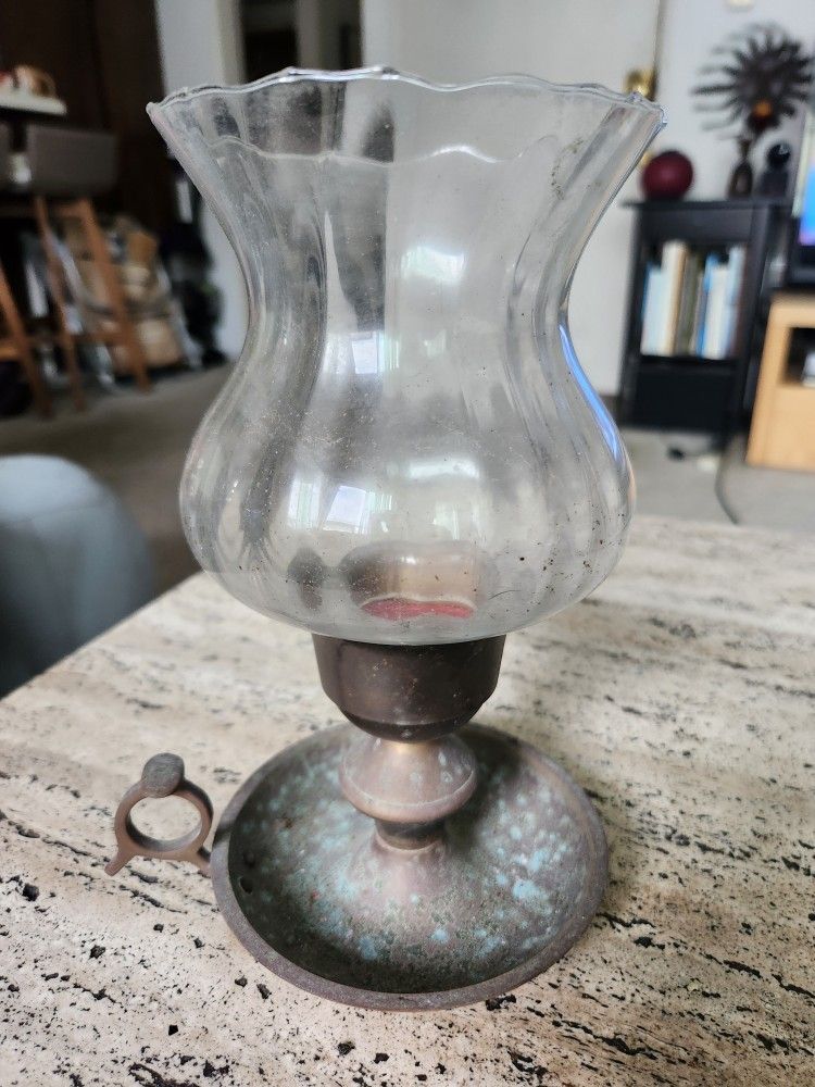 Vintage Glass Candle Holder