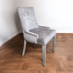 Gray Accent Chair w/ Nailhead Trim