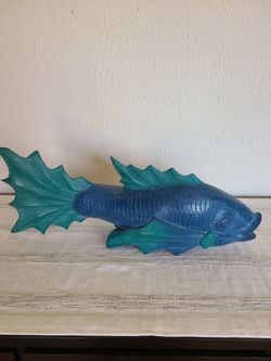 Vintage Old Bate Shop Wooden Fish Diaplay Piece