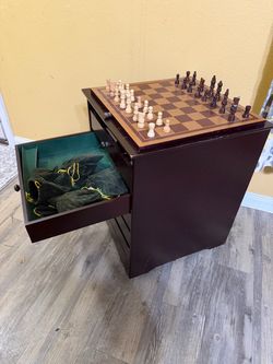 Board Games Cabinet on wheels
