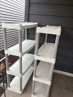 Grey (2) shelving units