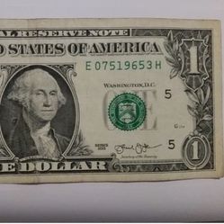 2013 One Dollar Bill