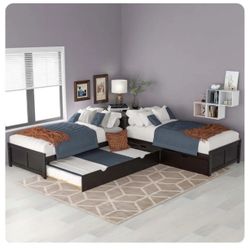 Kids Twin with Trundle with Drawers