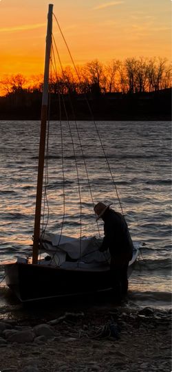 Tiny Cat sailboat and trailer
