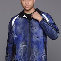 NWT- Adidas MV Allover Adidas Print Blue Track Top - US Men's Medium 