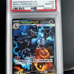 Pokemon - PSA 10 Mega Charizard X EX SIR - Phantasmal Flames - 125/094