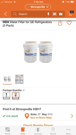 Ge refrigerator filters 2 pack