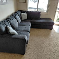 Sectional Sofa Charcoal Gray 