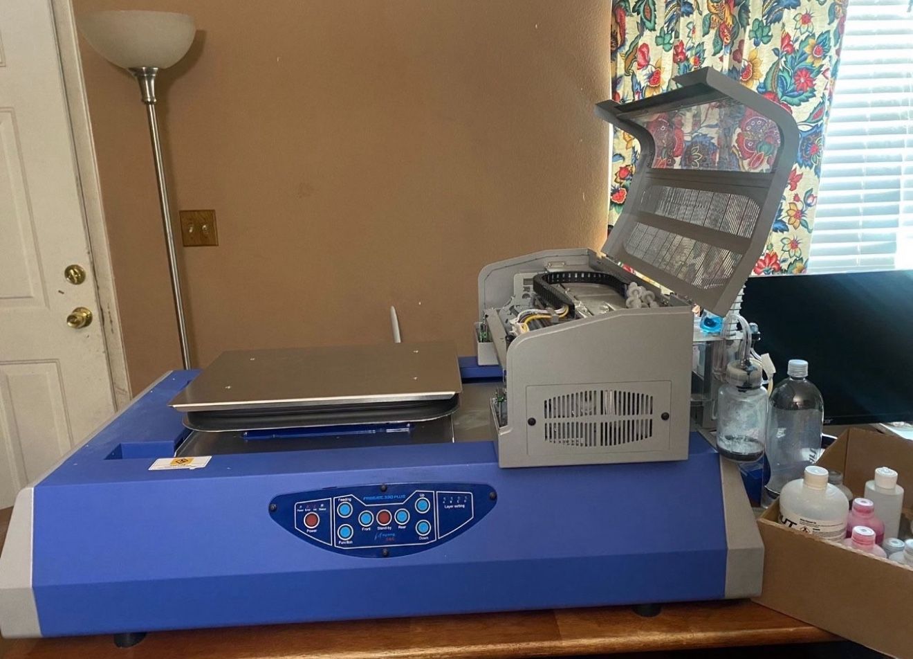 Freejet 330TX Plus DTG Printer + Custom Rolling Stand