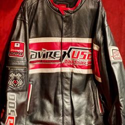 Avirex black spider 500 racing jacket