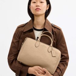 Coach Rowan Large Satchel Bag In Signature Leather NEW