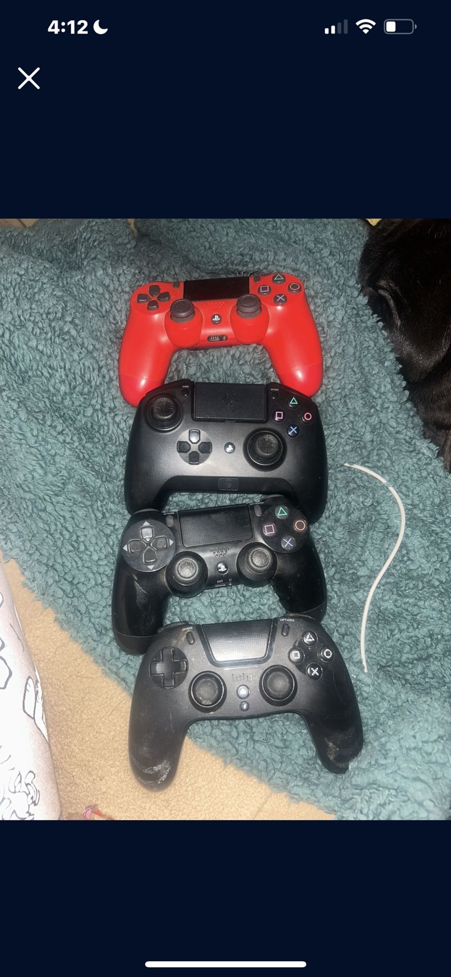 $35 take them all or $10 each, they all work no stick drift, don’t need them anymore don’t got a ps4 anymore
