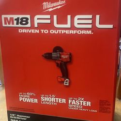 Milwaukee M18 FUEL 18-Volt Lithium-Ion Brushless Cordless 1/2 in. Hammer Drill/Driver (Tool-Only)